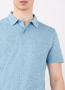 Men's Riviera Polo Shirt in Storm Blue sold by Sunspel