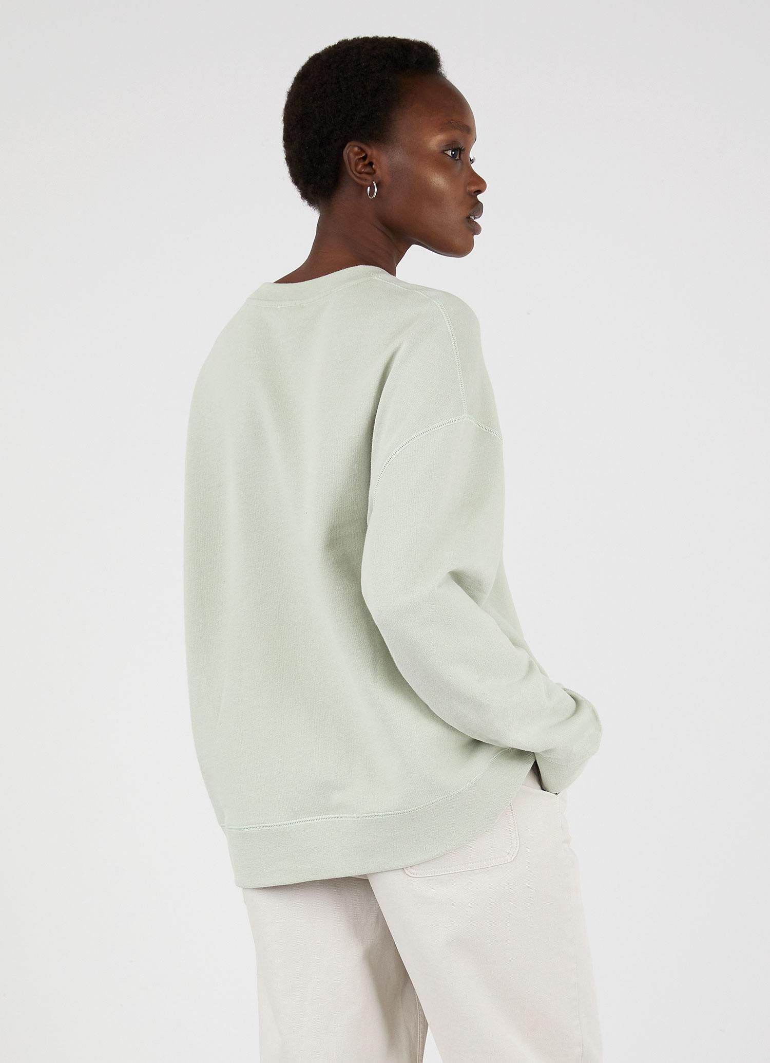 Women's Relaxed Loopback Sweatshirt in Pistachio sold by Sunspel product image thumbnail 3