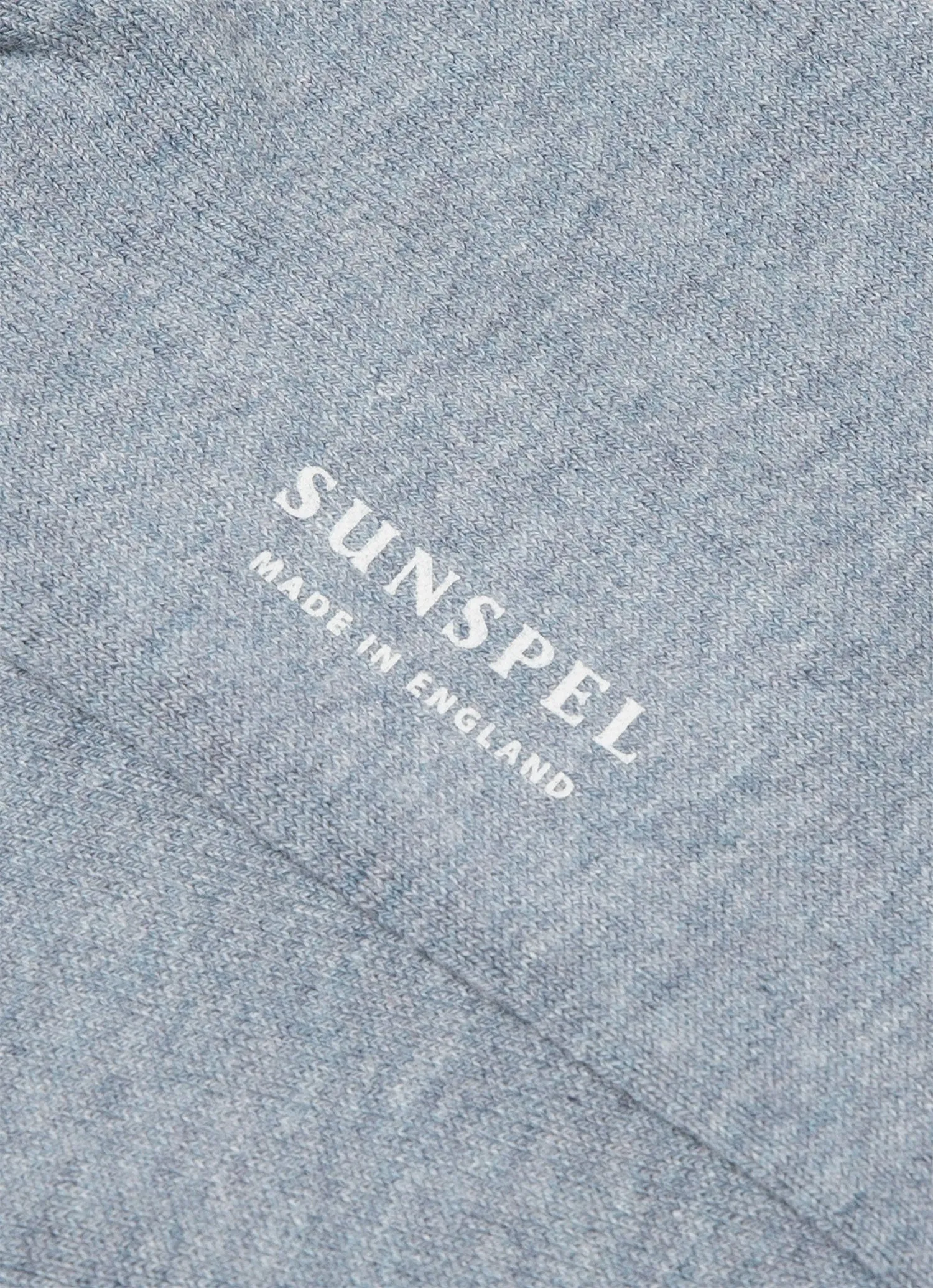 Men's Cotton Socks in Smoke Blue Melange sold by Sunspel product image thumbnail 2