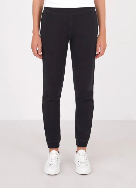 Women's Loopback Sweatpants in Black sold by Sunspel