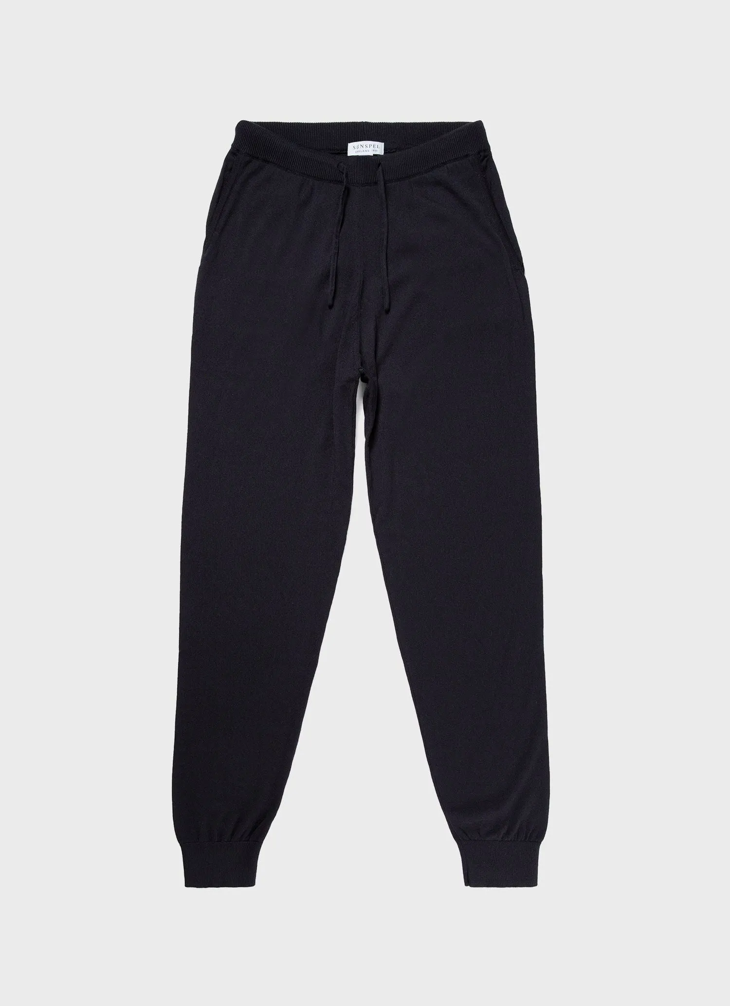 Men's Merino Wool Lounge Pant in Navy sold by Sunspel