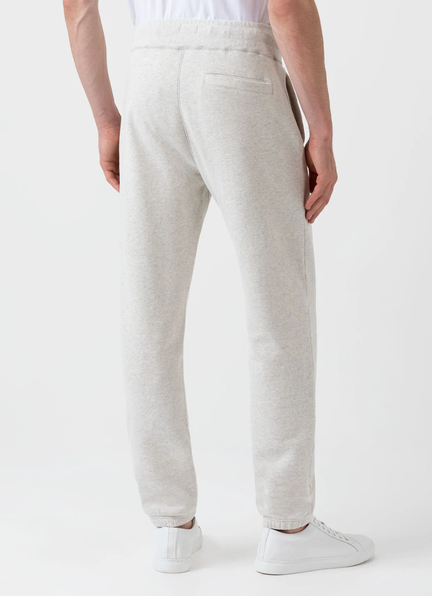 Men's Fleeceback Sweatpants in Archive White Melange sold by Sunspel product image thumbnail 4