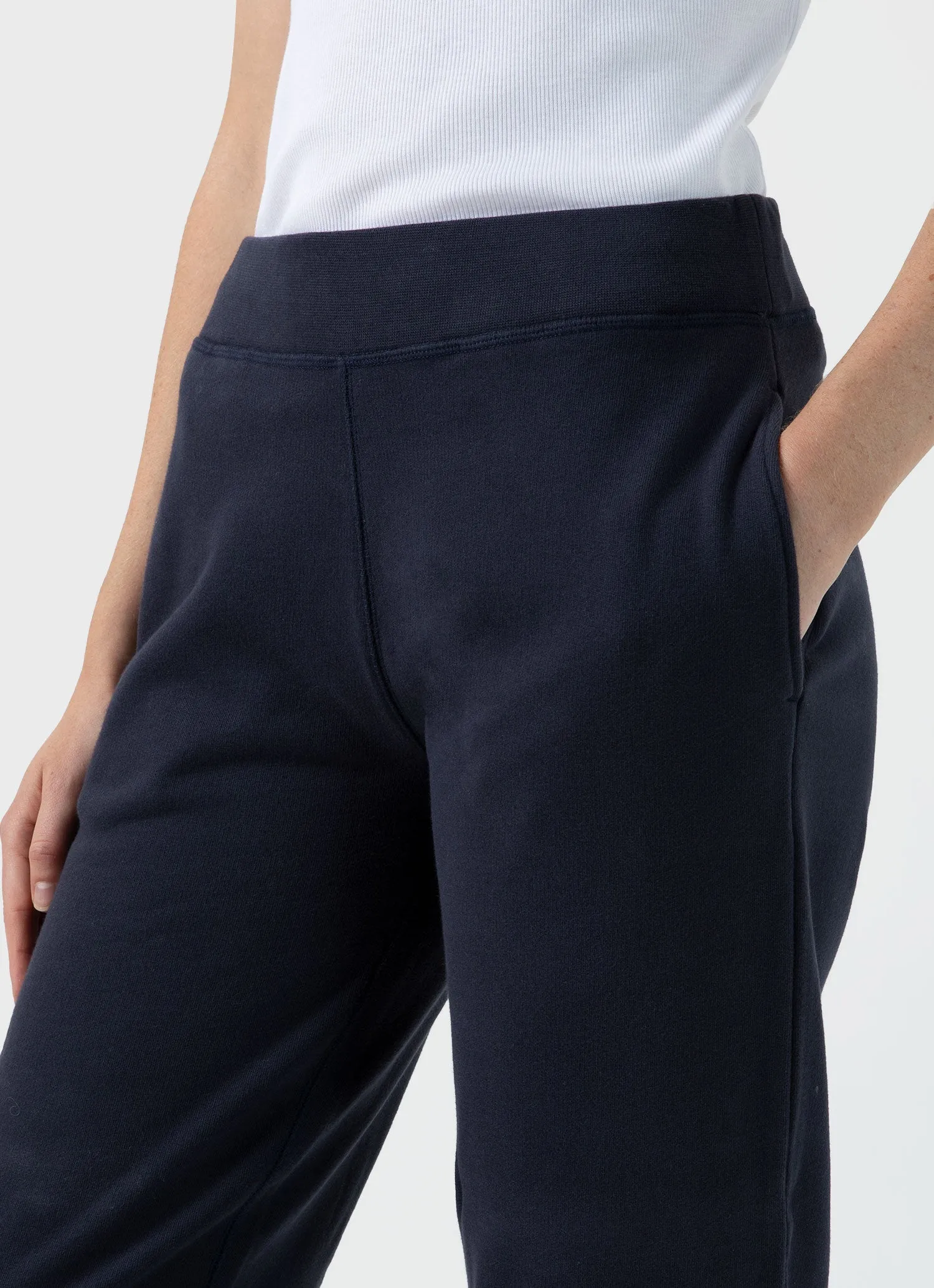 Women's Relaxed Sweatpants in Navy sold by Sunspel product image thumbnail 3
