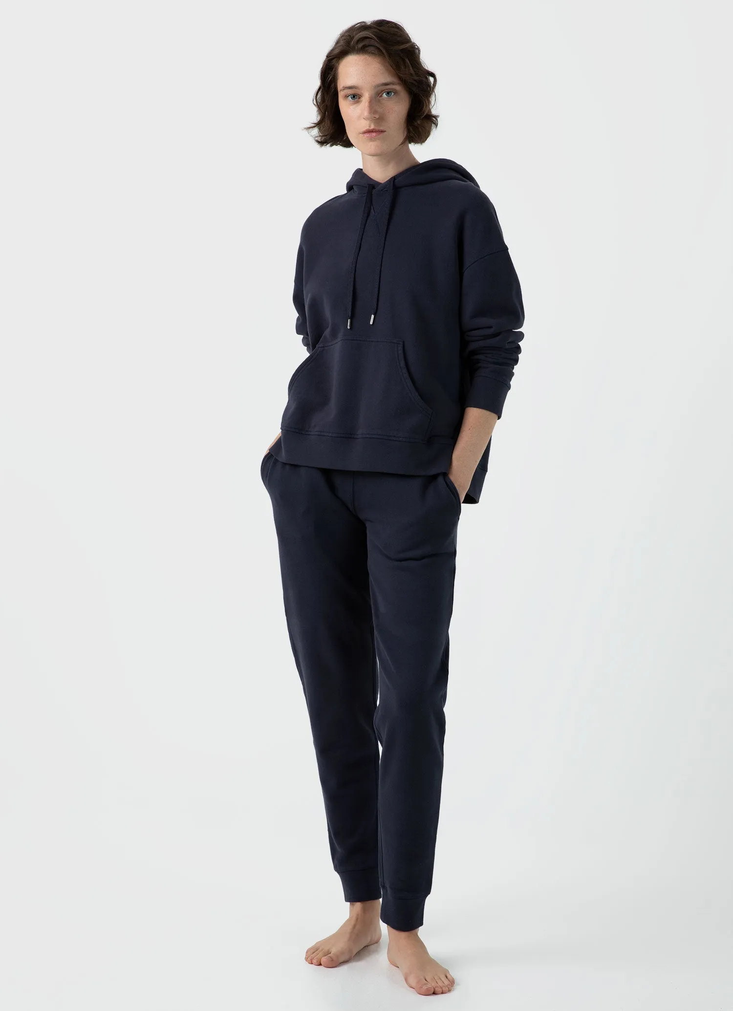 Women's Relaxed Sweatpants in Navy sold by Sunspel