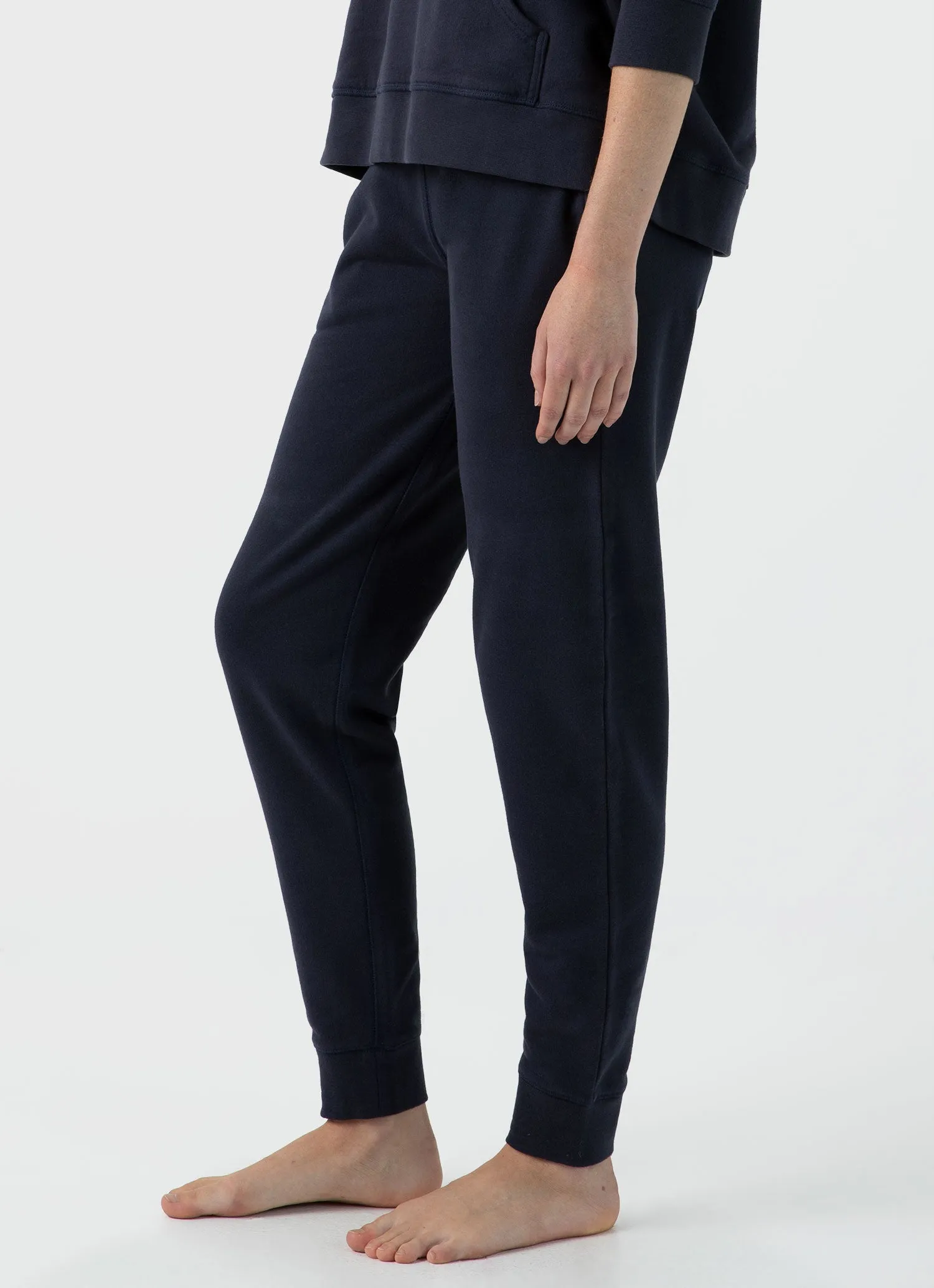 Women's Relaxed Sweatpants in Navy sold by Sunspel product image thumbnail 2