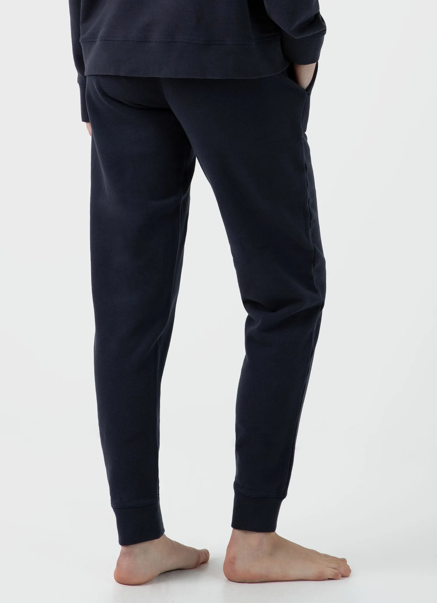 Women's Relaxed Sweatpants in Navy sold by Sunspel product image thumbnail 4