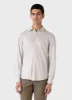 Men's Cotton Cashmere Piqué Shirt in Putty Melange sold by Sunspel
