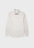 Men's Cotton Cashmere Piqué Shirt in Putty Melange sold by Sunspel