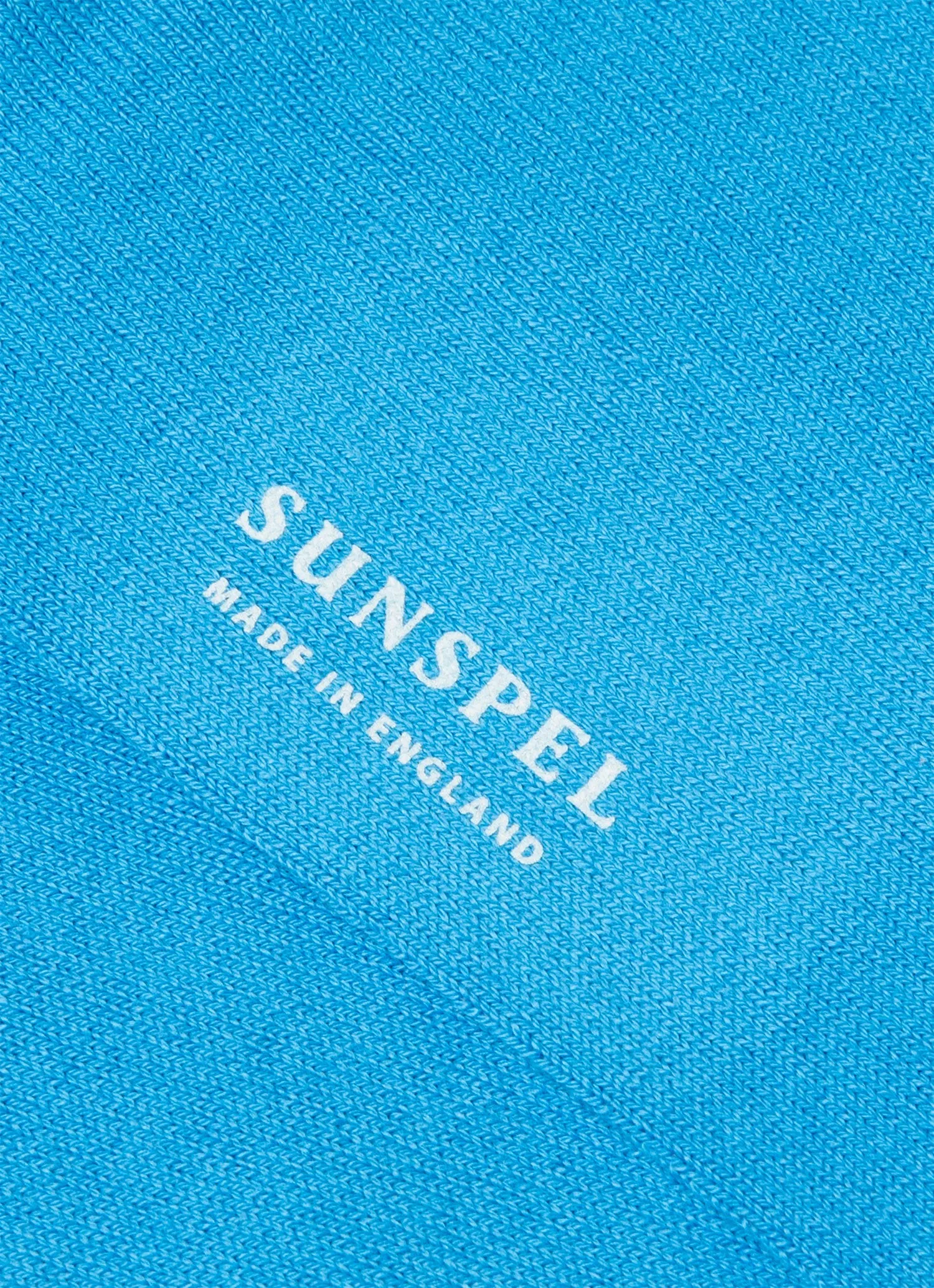 Men's Cotton Sock in Turquoise sold by Sunspel product image thumbnail 2