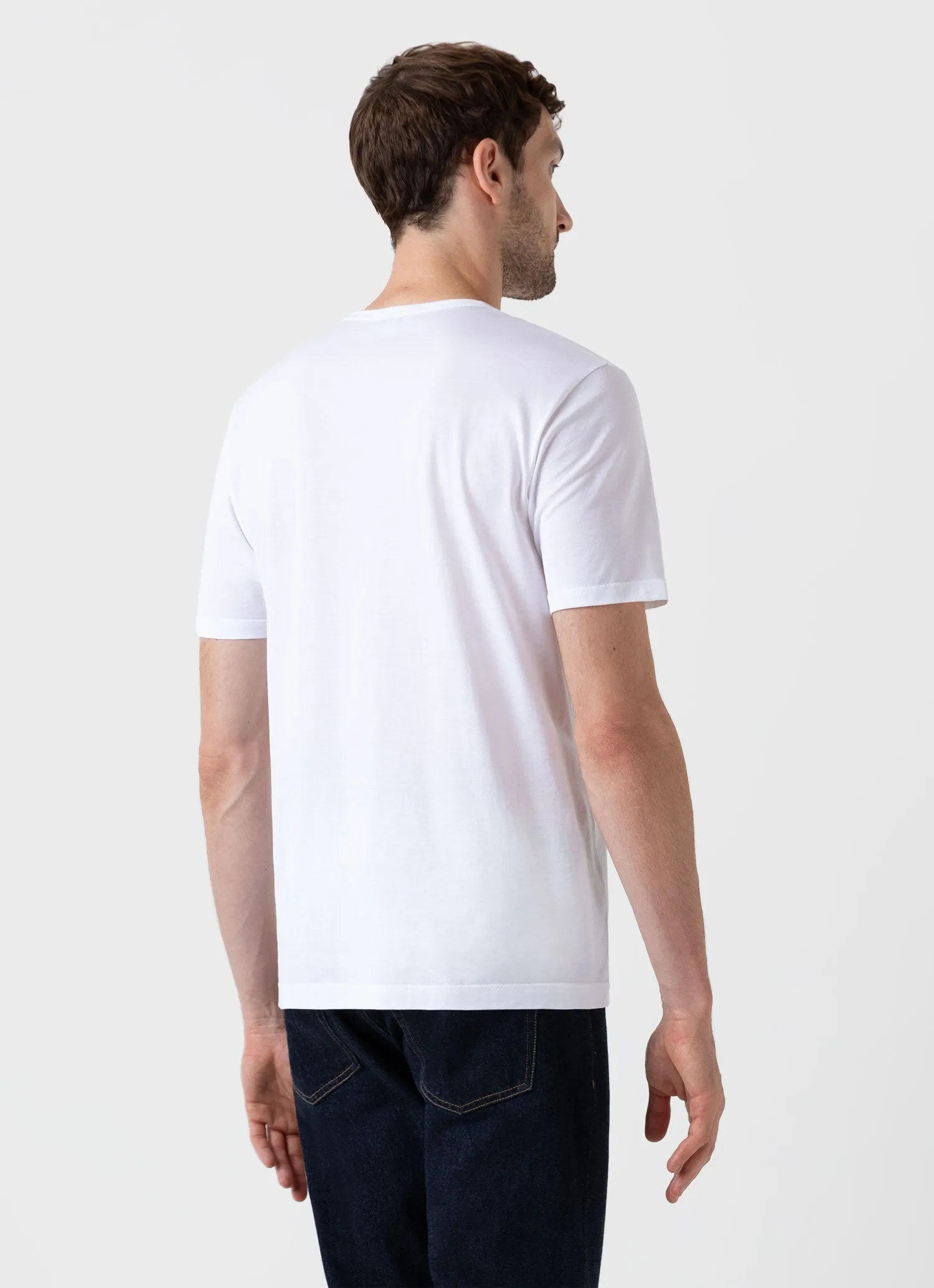 Men's Classic T-shirt in White sold by Sunspel product image thumbnail 3