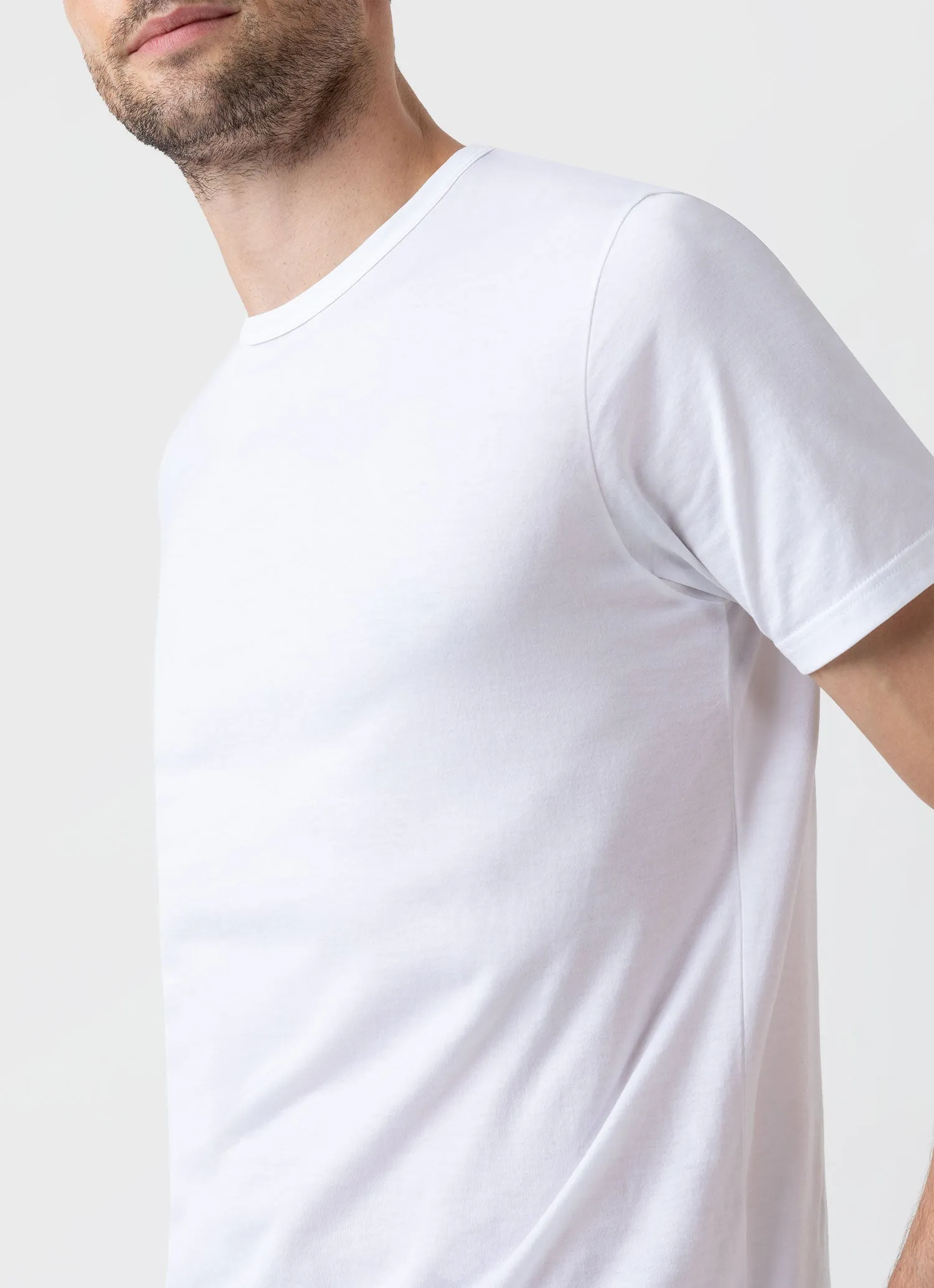 Men's Classic T-shirt in White sold by Sunspel product image thumbnail 5