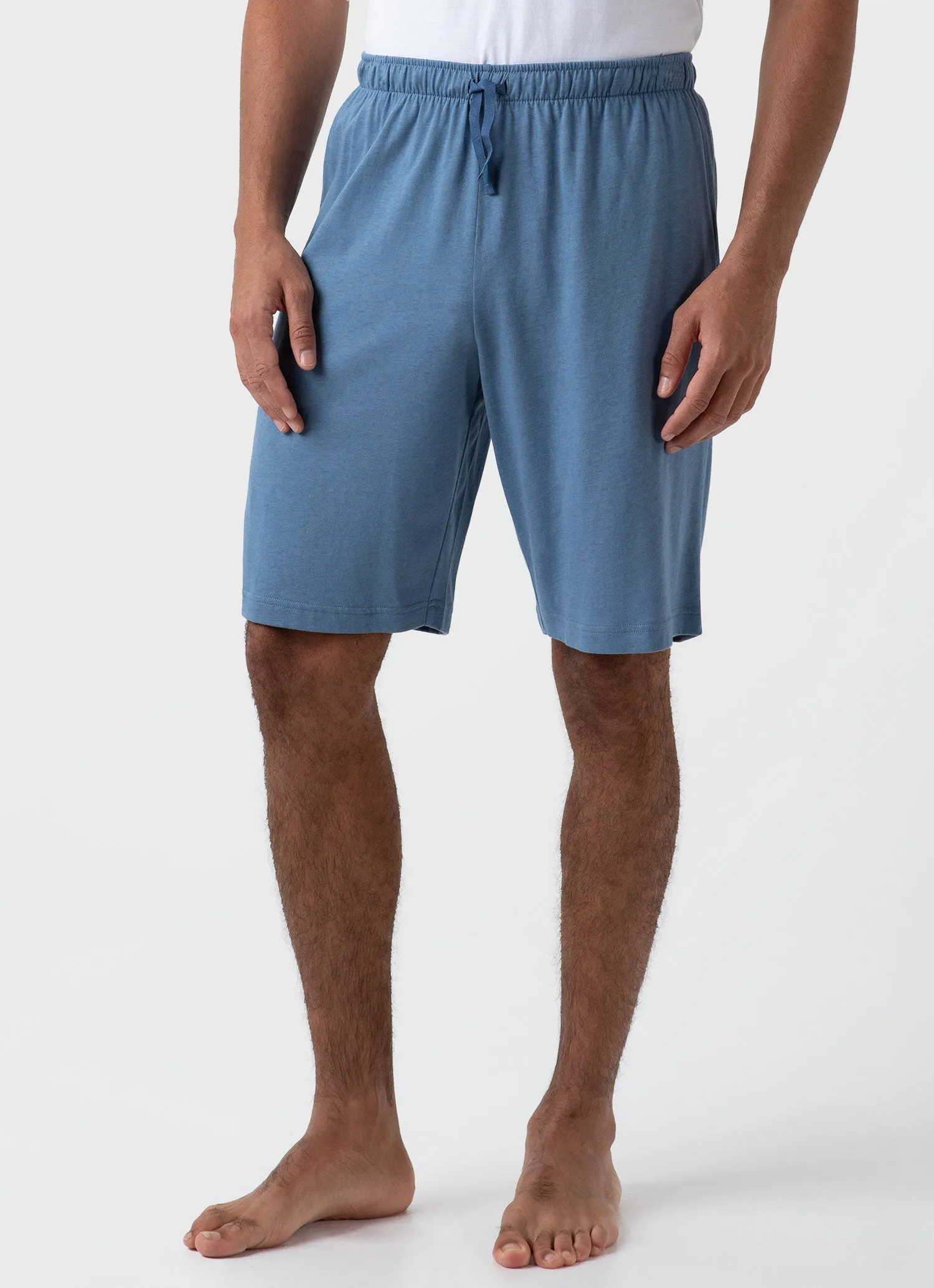 Men's Cotton Modal Lounge Short in Bluestone sold by Sunspel product image thumbnail 3