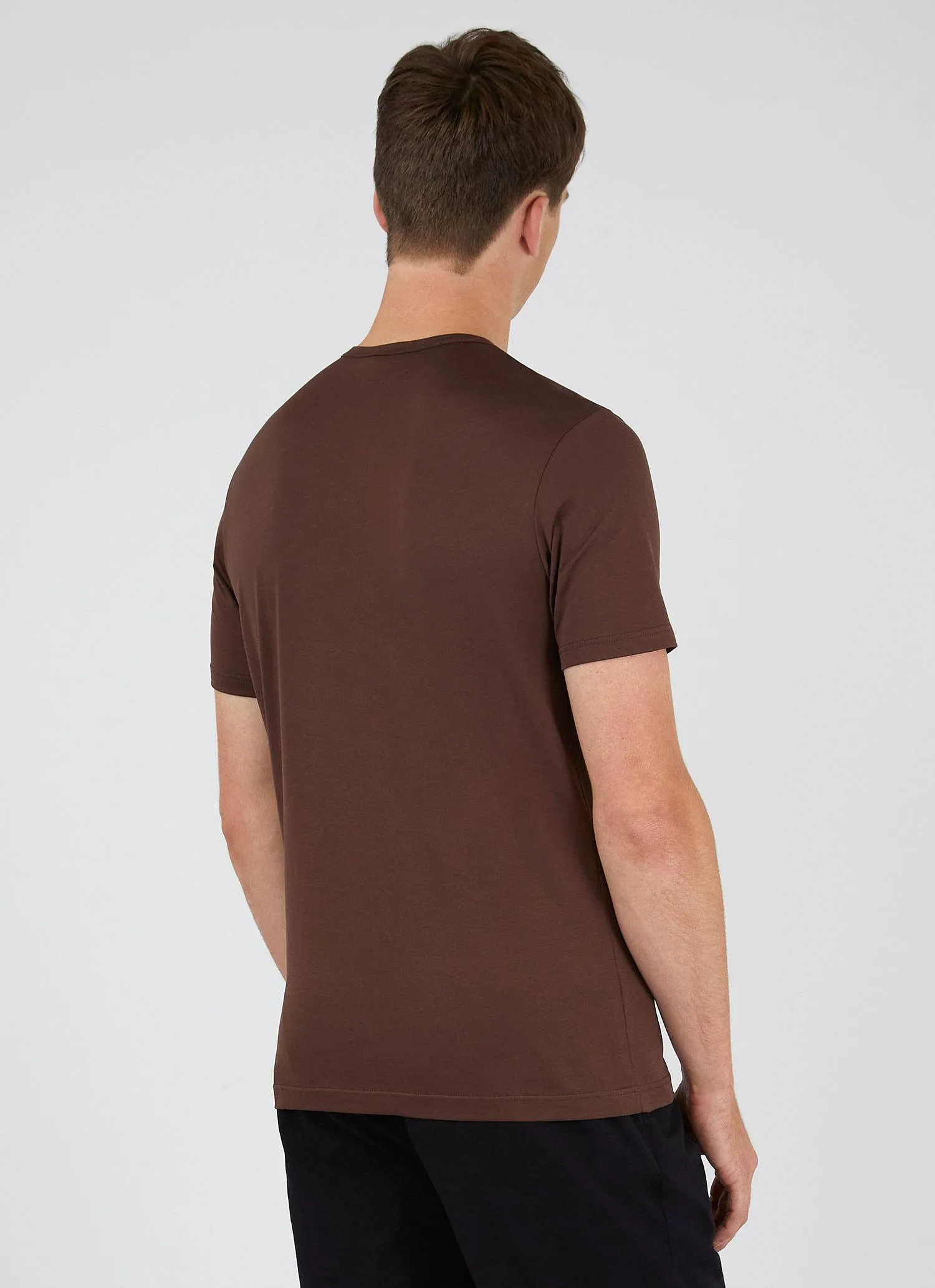 Men's Classic T-shirt in Cocoa sold by Sunspel product image thumbnail 4