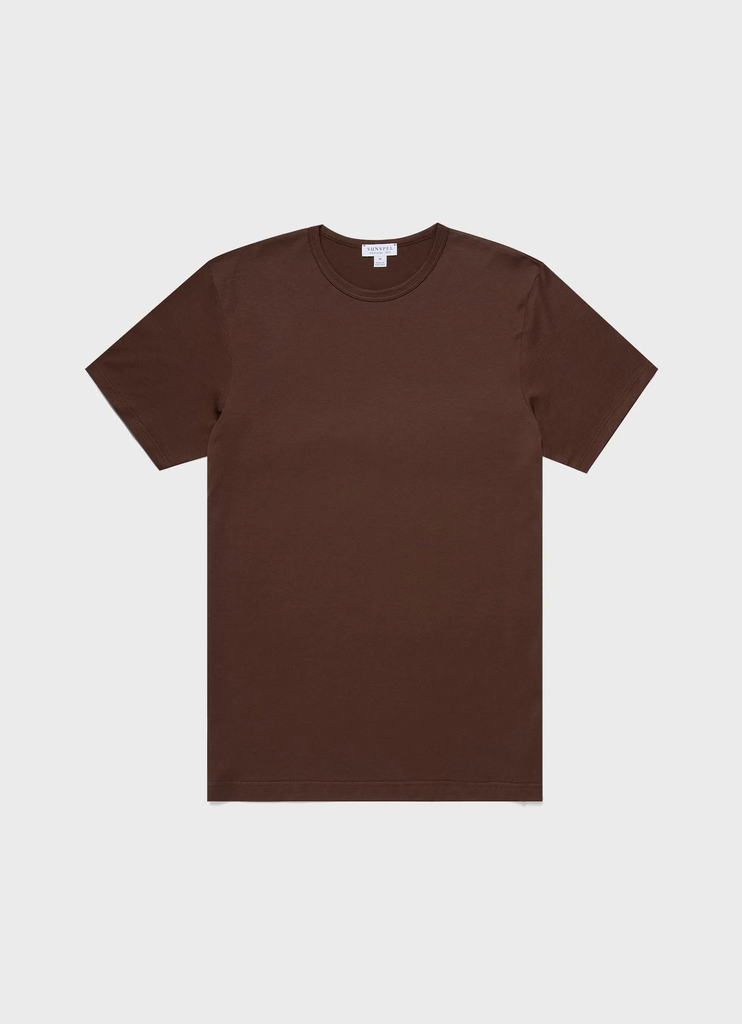 Men's Classic T-shirt in Cocoa sold by Sunspel
