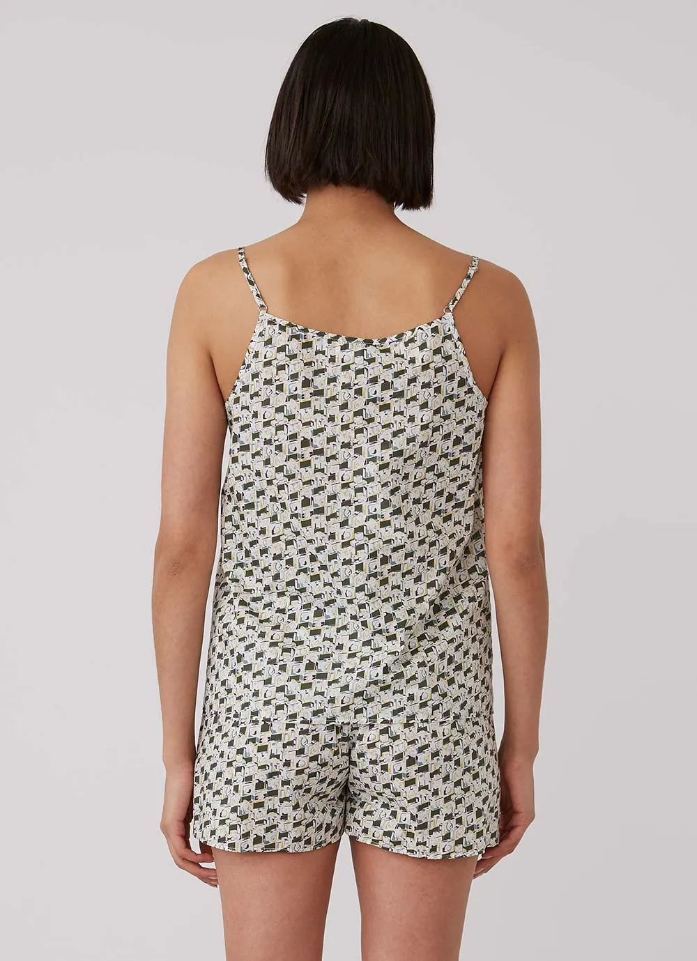 Women's Printed Cotton Cami in Liberty Cameras sold by Sunspel product image thumbnail 2