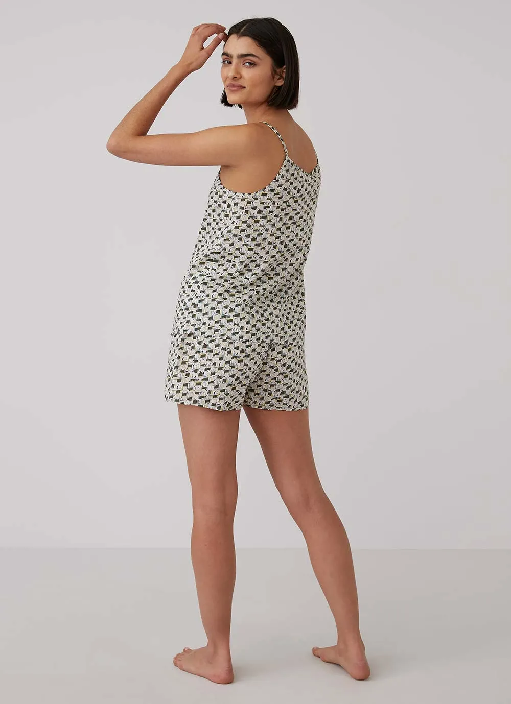 Women's Printed Cotton Cami in Liberty Cameras sold by Sunspel product image thumbnail 3