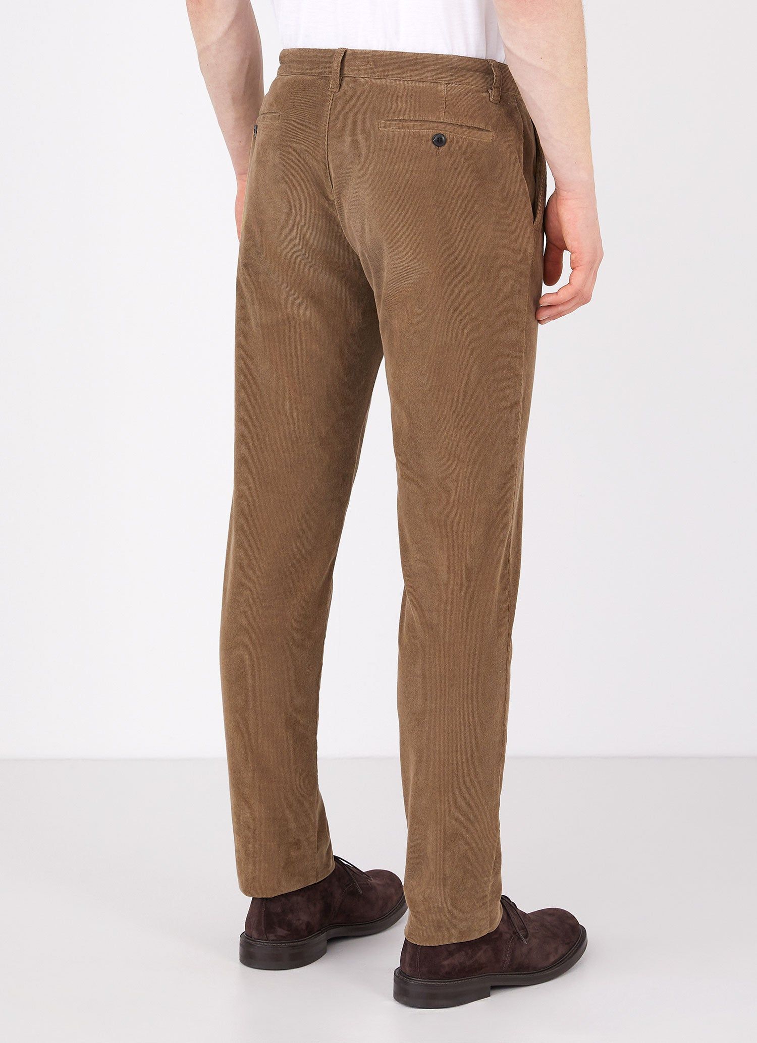 Men's Corduroy Slim Fit Trouser in Dark Stone sold by Sunspel product image thumbnail 4