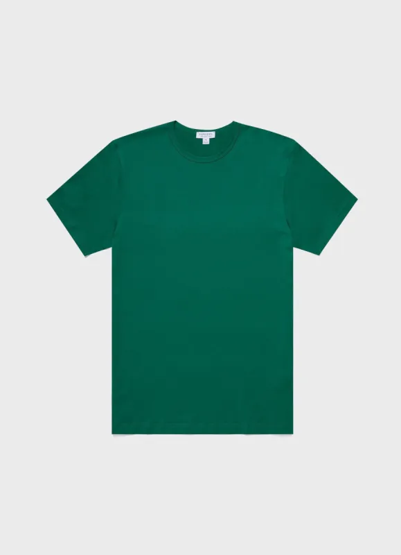 Men's Classic T-shirt in Leaf Green sold by Sunspel