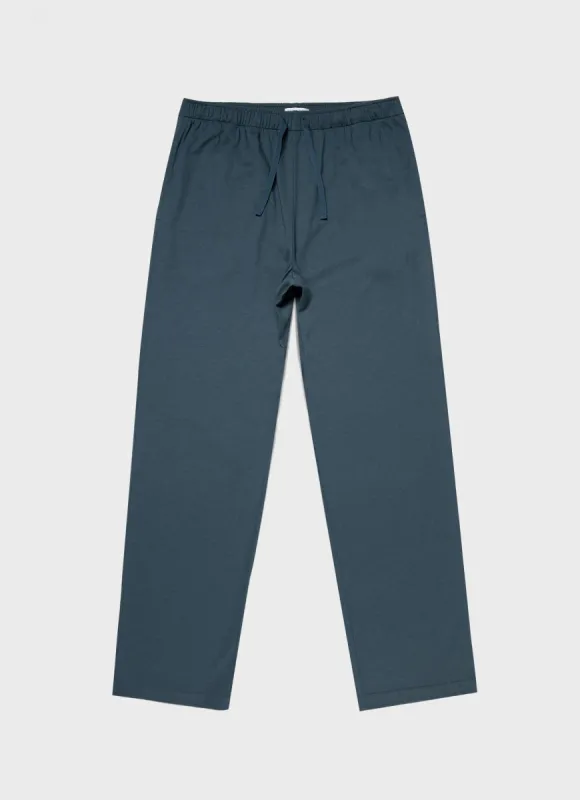 Men's Cotton Modal Lounge Pant in Dark Petrol sold by Sunspel