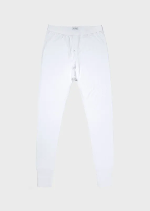Men's Thermal Long Johns in White sold by Sunspel