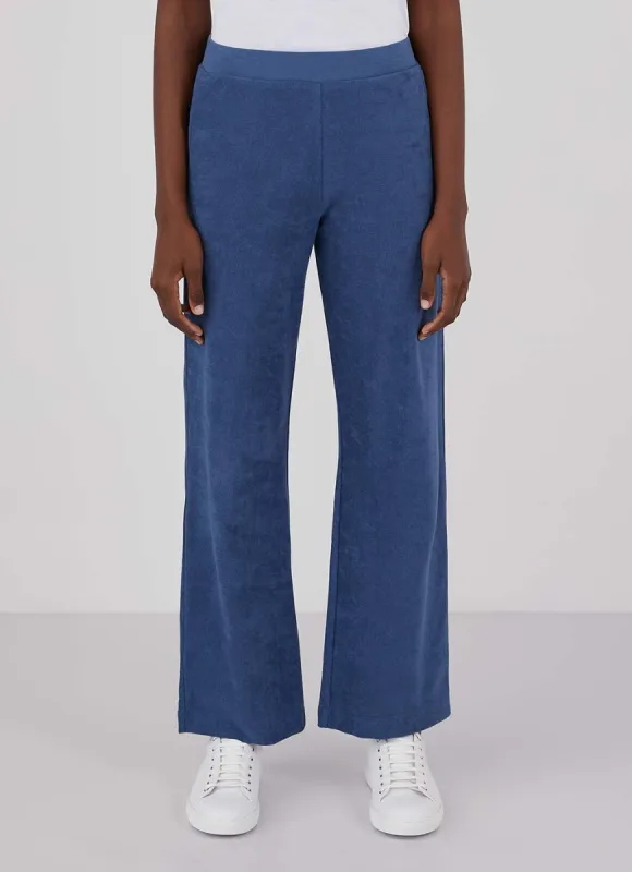 Women's Towelling Trouser in Smoke Blue sold by Sunspel