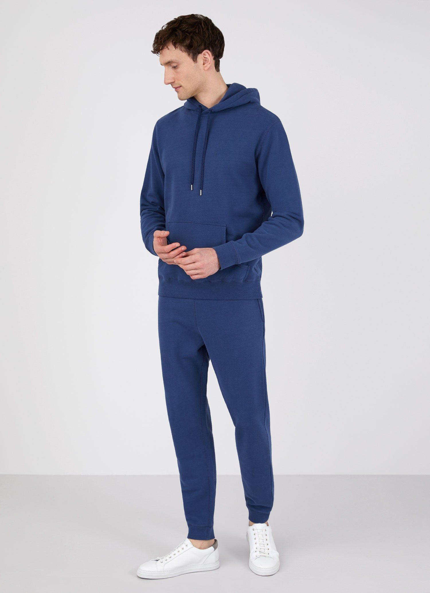 Men's Loopback Sweatpants in Marine Blue sold by Sunspel product image thumbnail 3