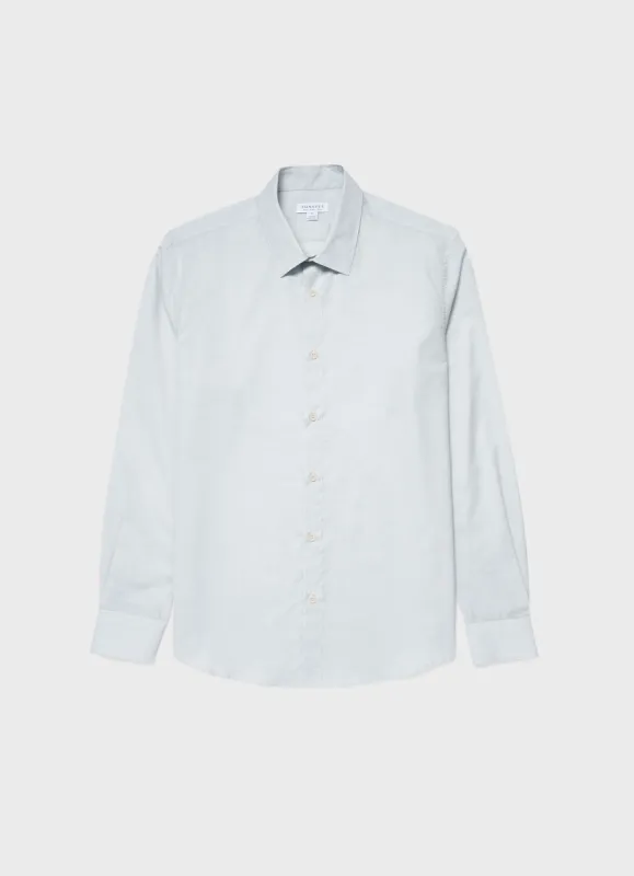 Men's Cotton Cashmere Shirt in Light Blue sold by Sunspel