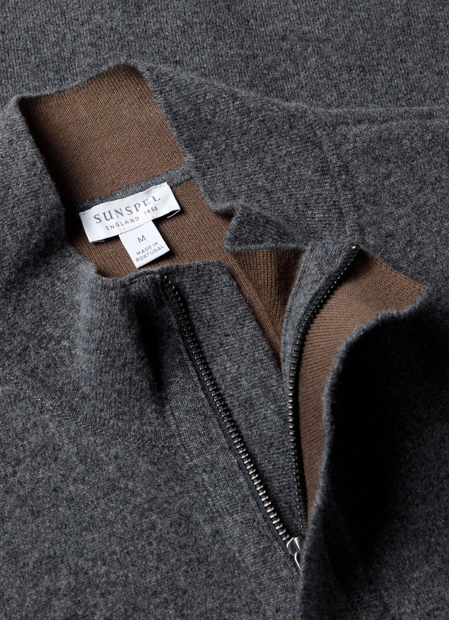 Men's Double Faced Gilet in Charcoal Melange sold by Sunspel product image thumbnail 4