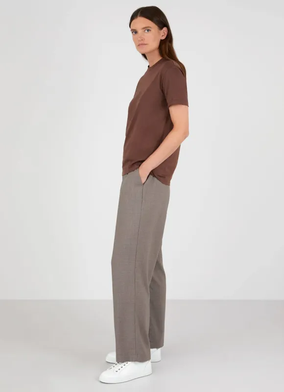 Women's Boy Fit T-shirt in Cocoa sold by Sunspel