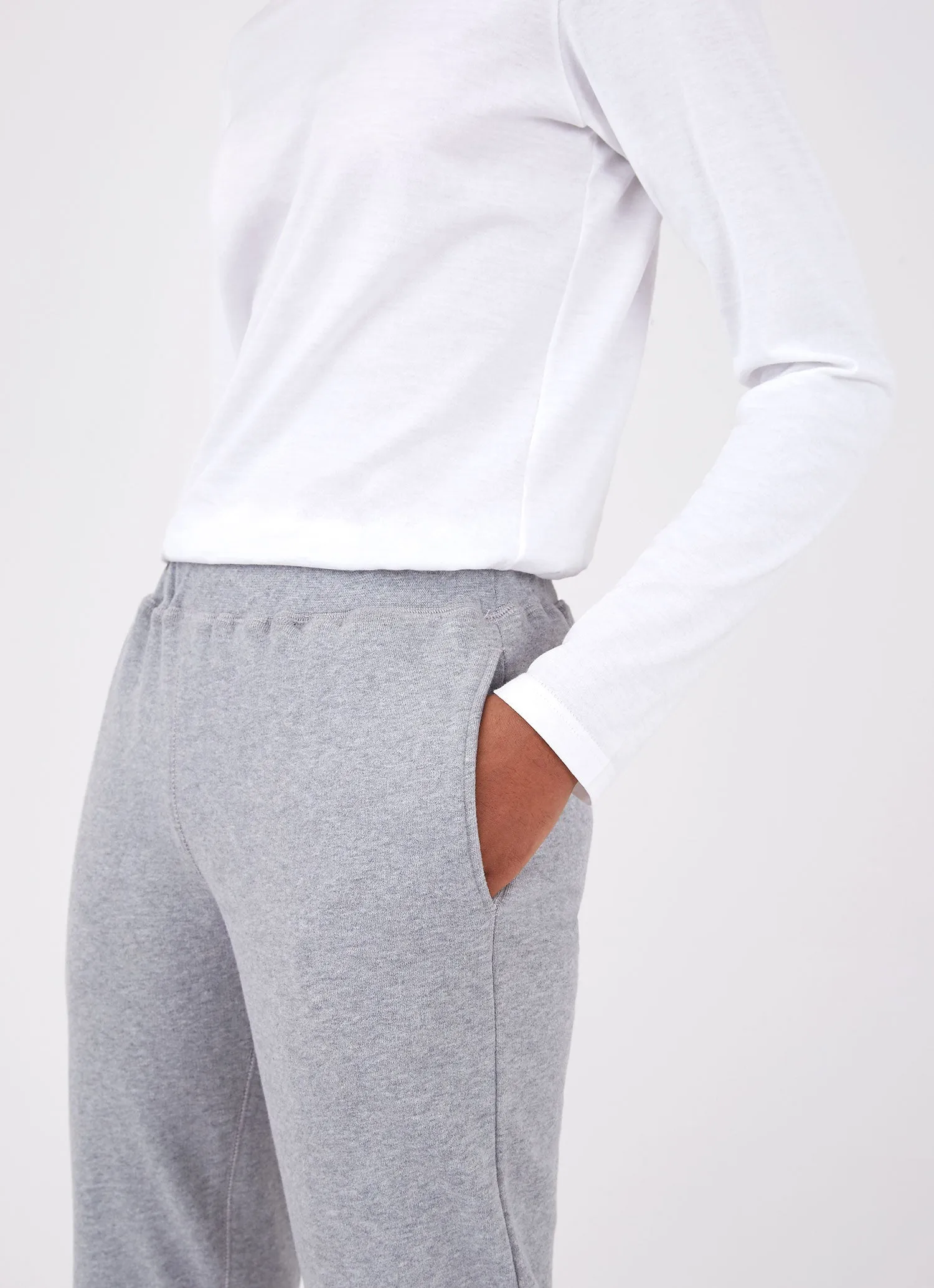 Women's Loopback Sweatpants in Grey Melange sold by Sunspel product image thumbnail 3