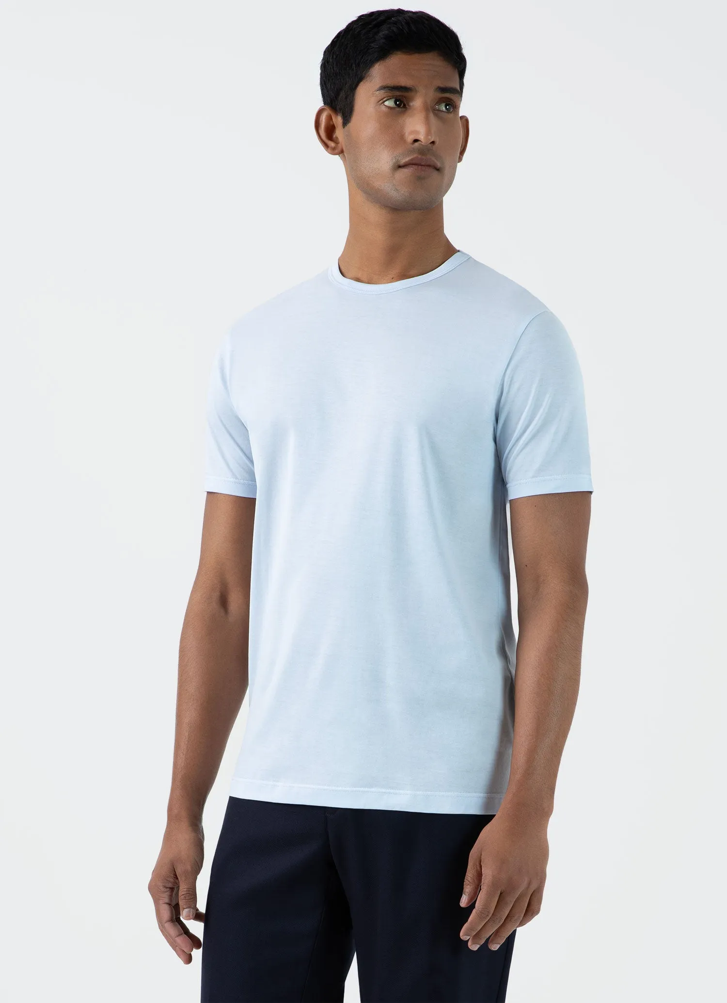 Men's Classic T-shirt in Light Blue sold by Sunspel product image thumbnail 2
