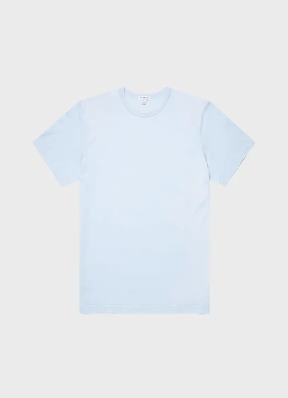 Men's Classic T-shirt in Light Blue sold by Sunspel