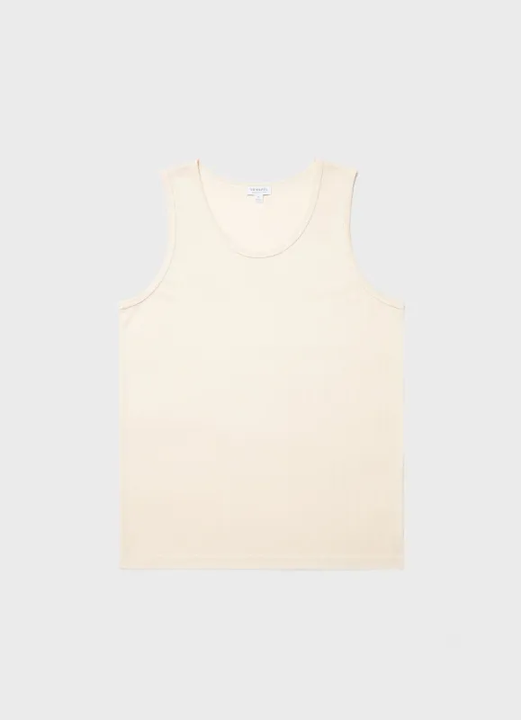 Men's Mr Porter Tank in Undyed sold by Sunspel