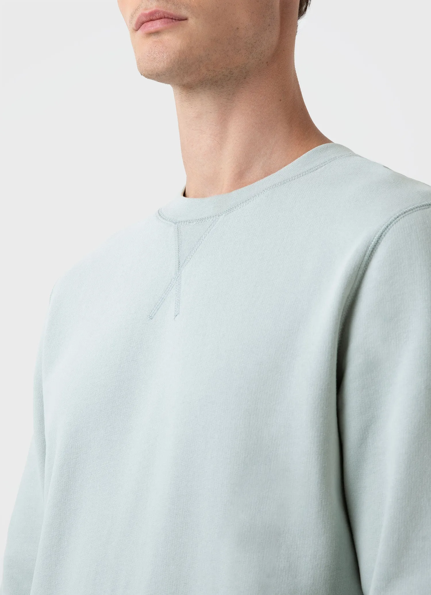 Men's Loopback Sweatshirt in Laurel sold by Sunspel product image thumbnail 5