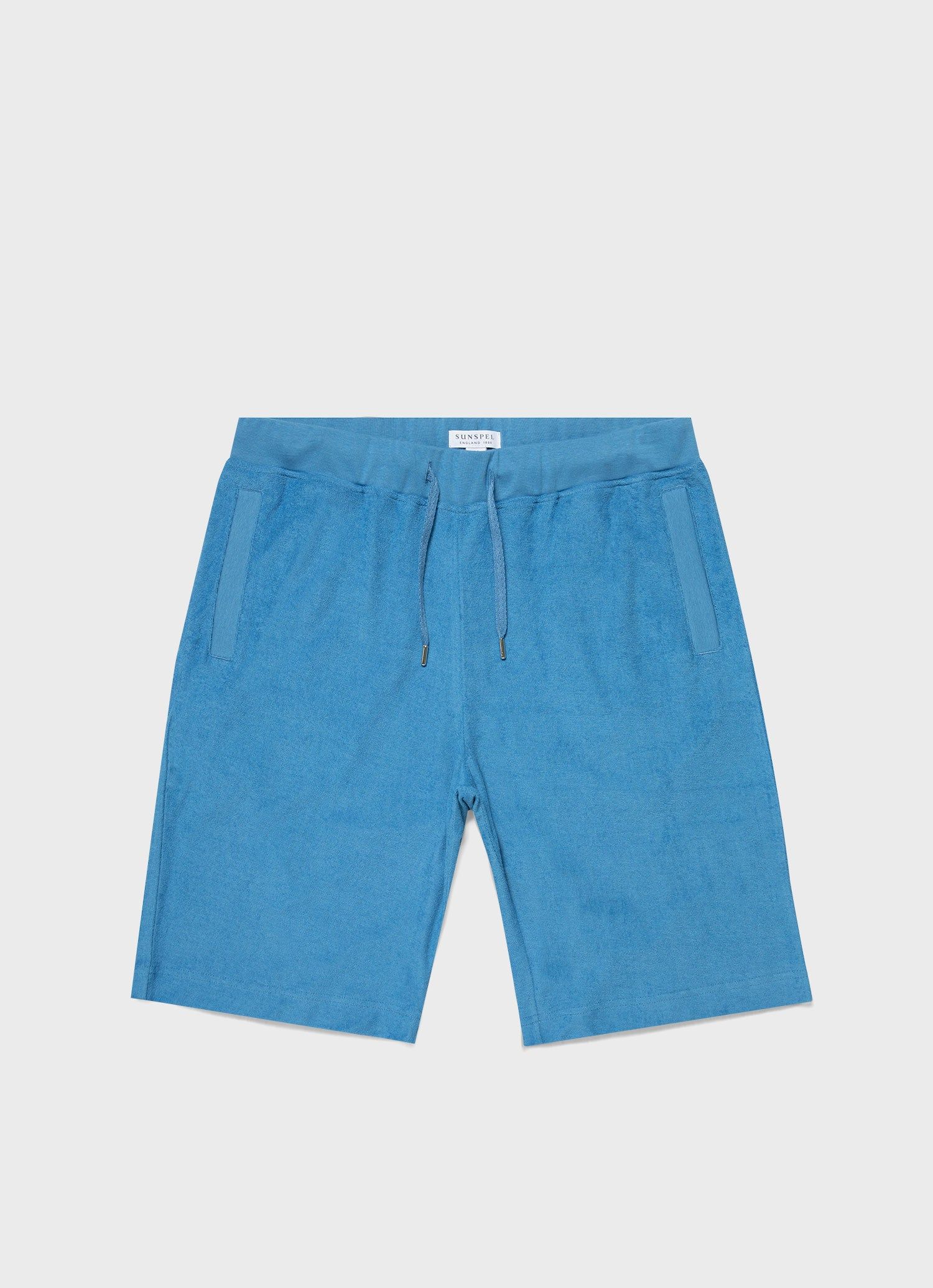 Men's Towelling Shorts in Lake Blue sold by Sunspel