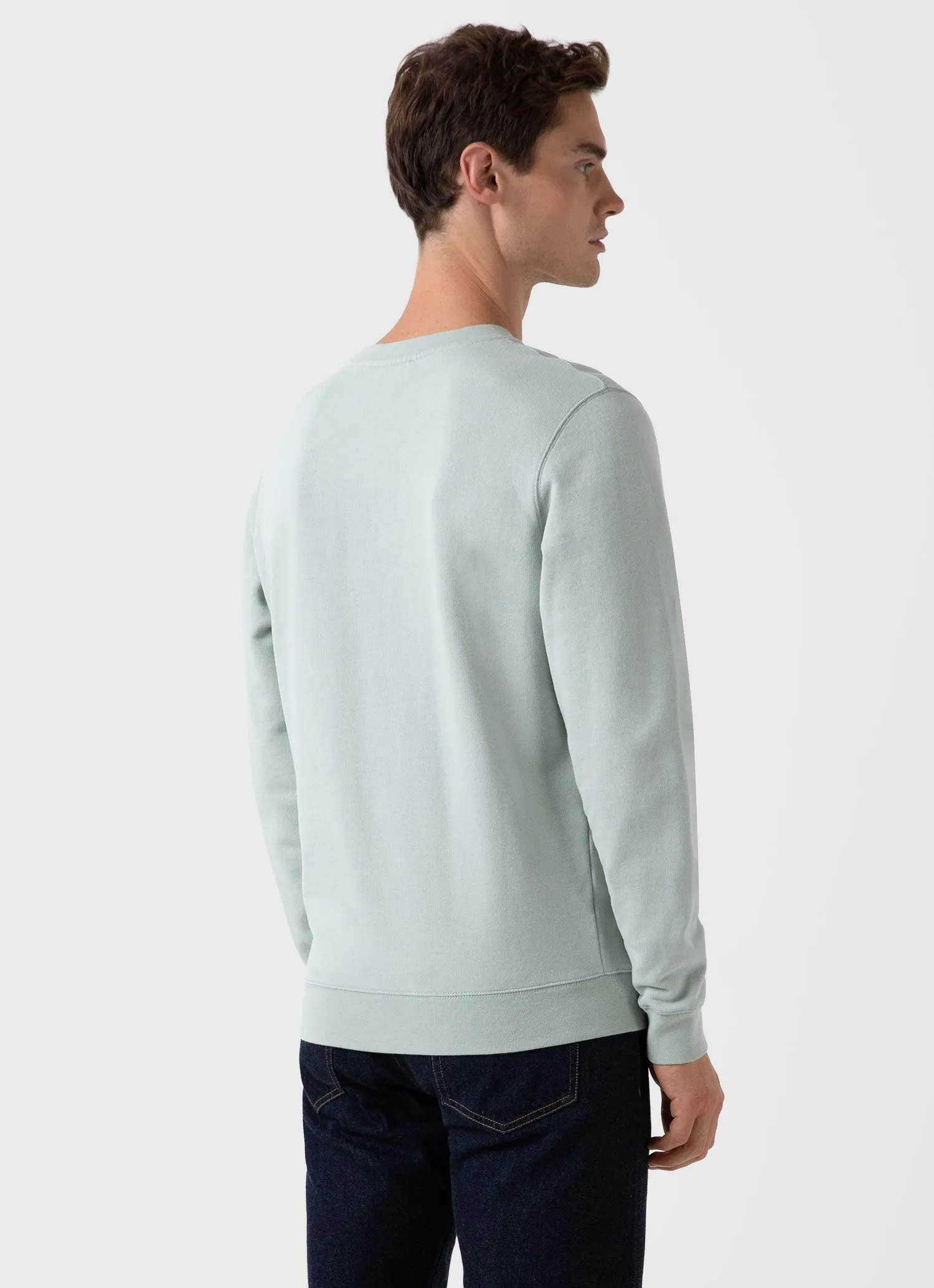 Men's Loopback Sweatshirt in Laurel sold by Sunspel product image thumbnail 4