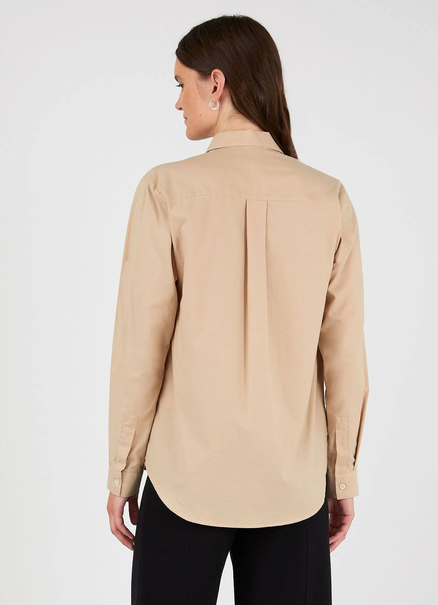 Women's Cotton Shirt in Stone sold by Sunspel product image thumbnail 3