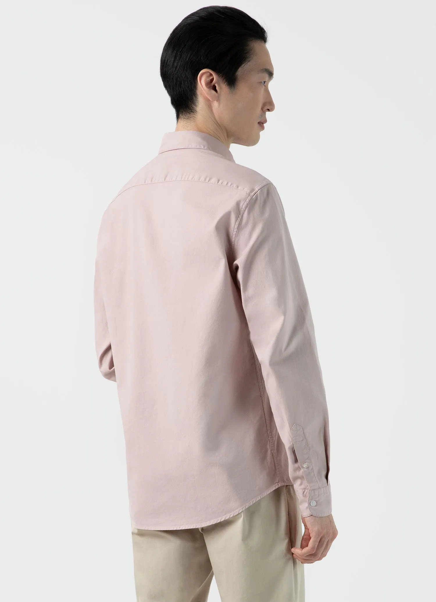 Men's Oxford Shirt in Pale Pink sold by Sunspel product image thumbnail 5