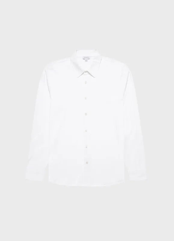 Men's Jersey Shirt in White sold by Sunspel