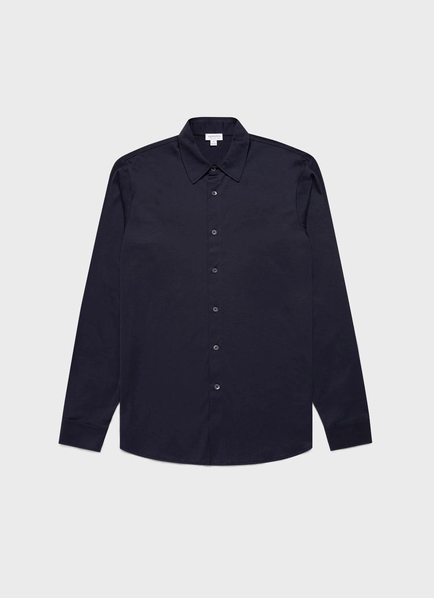 Men's Classic Jersey Shirt in Navy sold by Sunspel