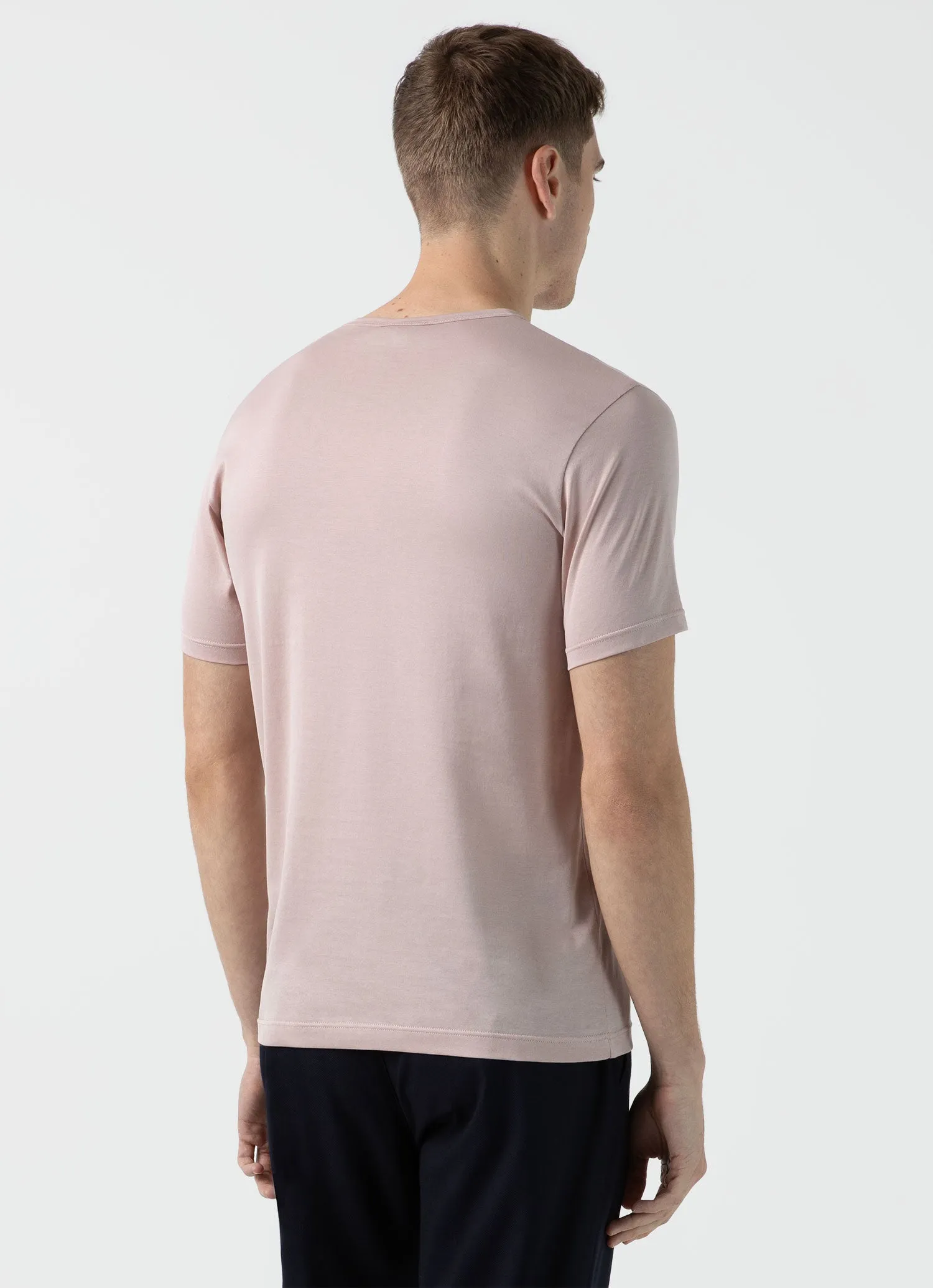 Men's Classic T-shirt in Pale Pink sold by Sunspel product image thumbnail 5