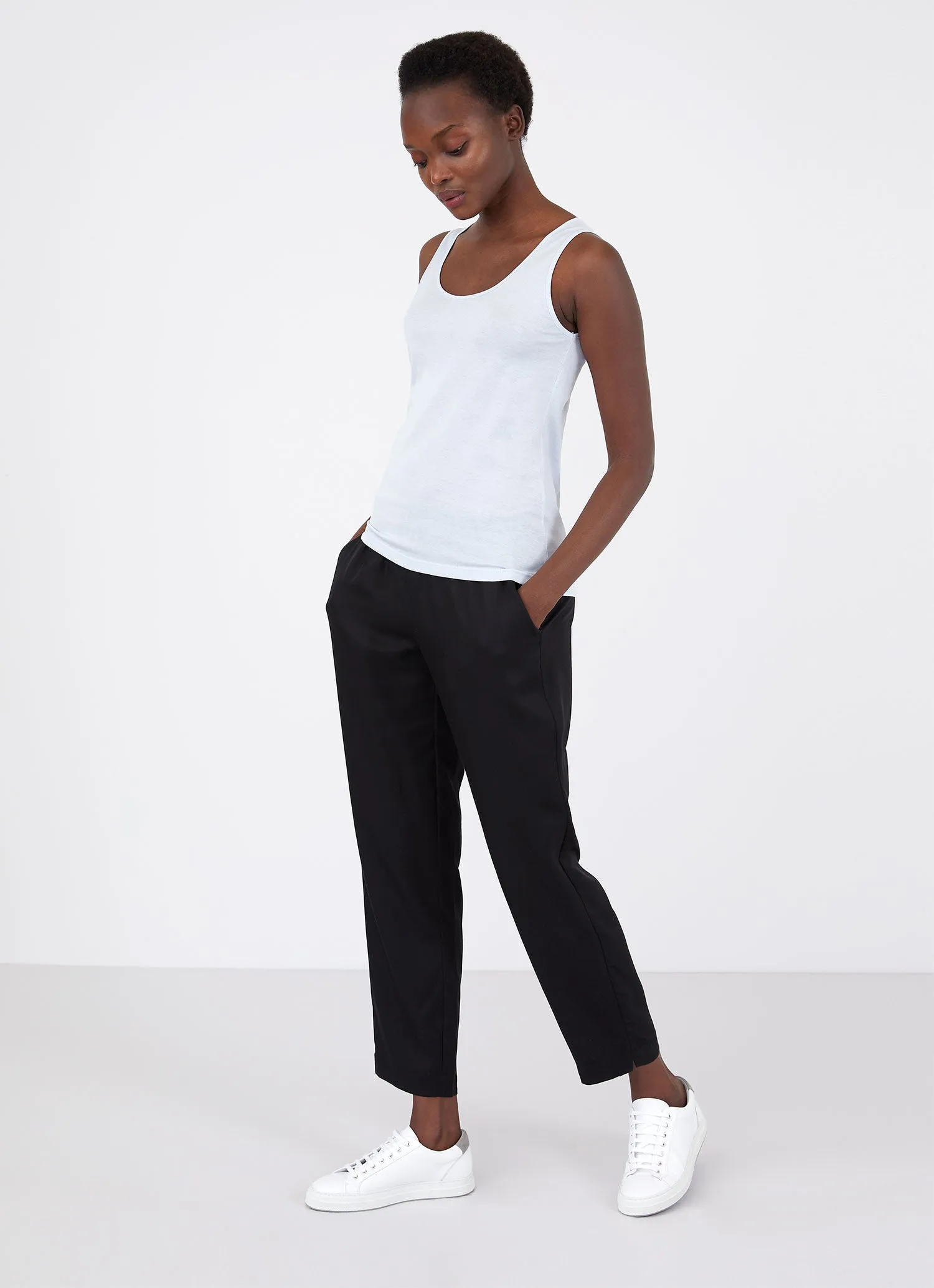 Women's Classic Vest in Powder Blue sold by Sunspel product image thumbnail 3