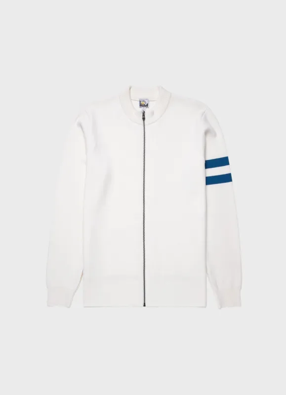 Men's Paul Weller Merino Zip Cardigan in Cotton made by Sunspel