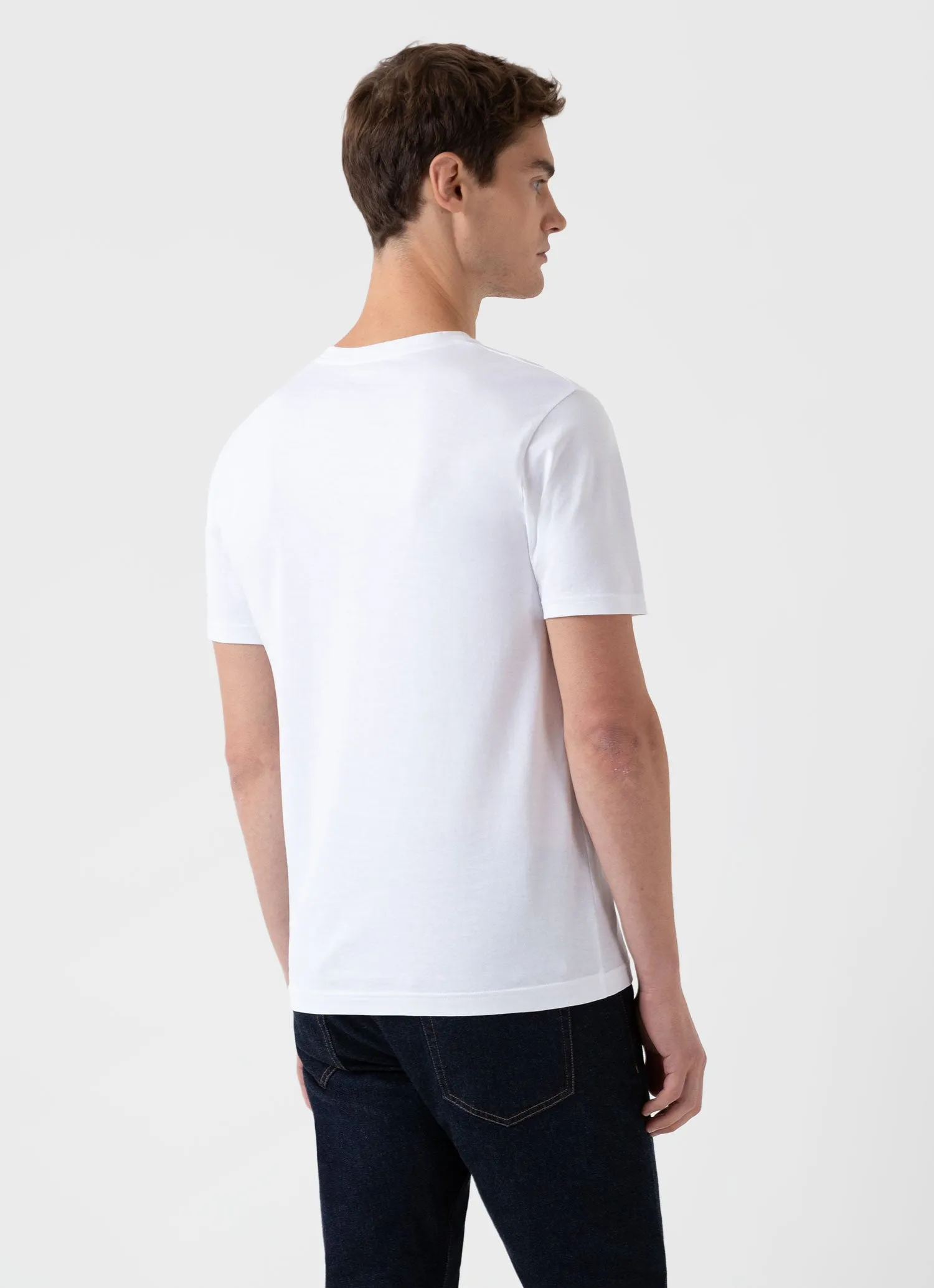 Men's Riviera T-shirt in White sold by Sunspel product image thumbnail 5