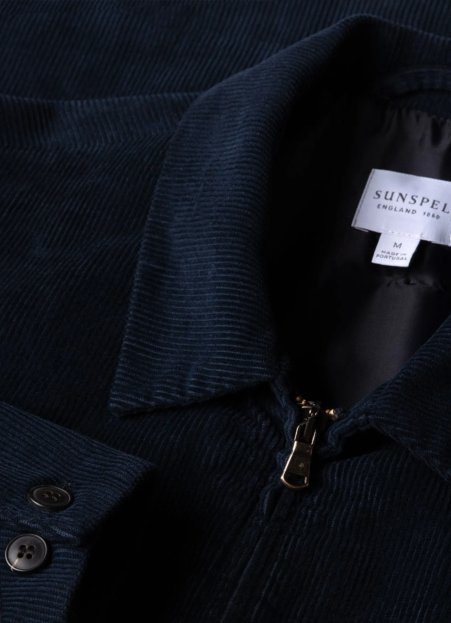 Men's Cord Harrington Jacket in Navy sold by Sunspel product image thumbnail 4