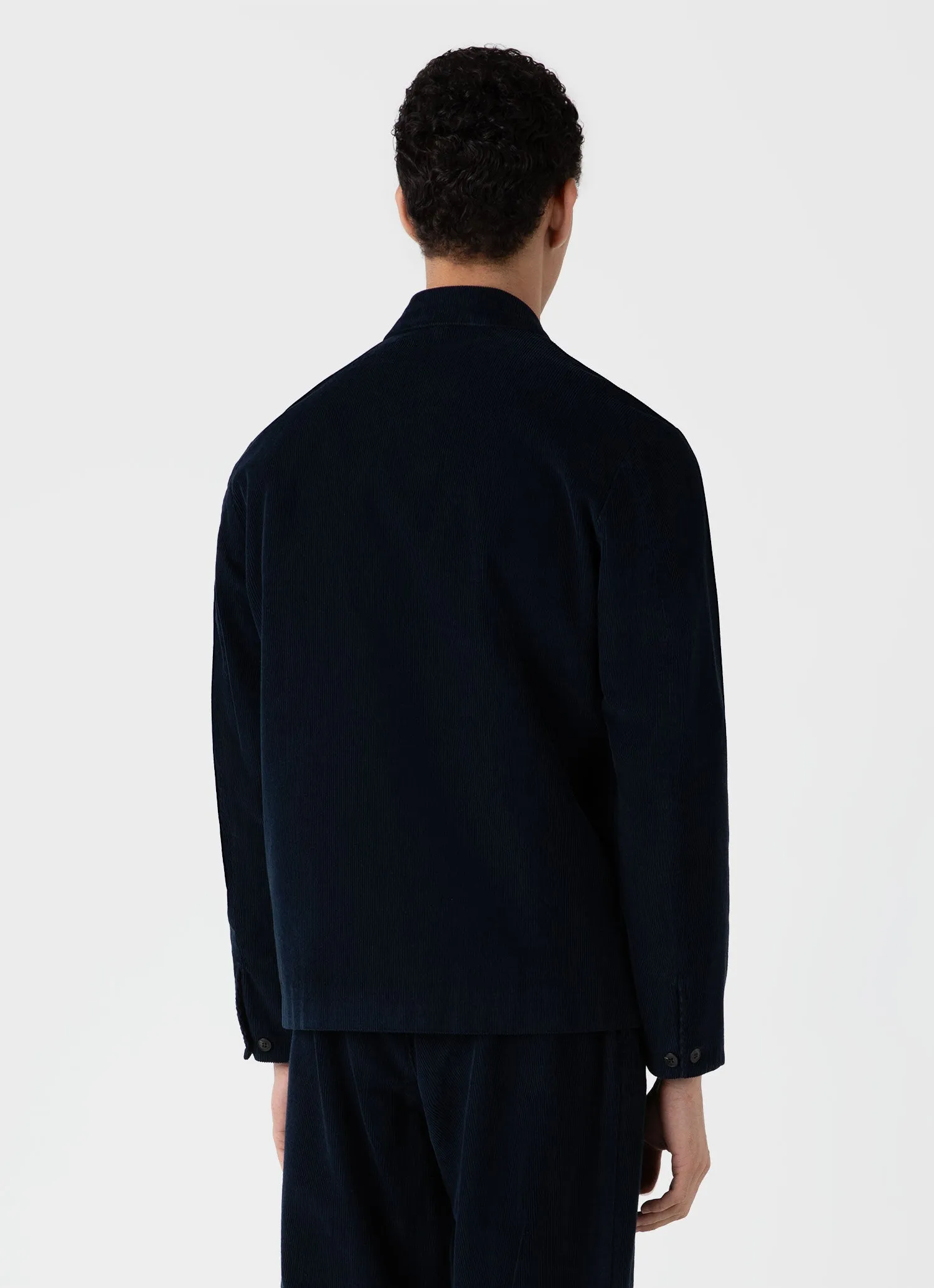 Men's Cord Harrington Jacket in Navy sold by Sunspel product image thumbnail 5