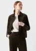Women's Corduroy Boxy Jacket in Dark Moss sold by Sunspel