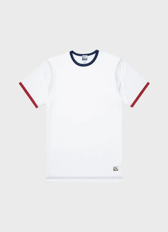 Men's Paul Weller T-shirt in White made by Sunspel