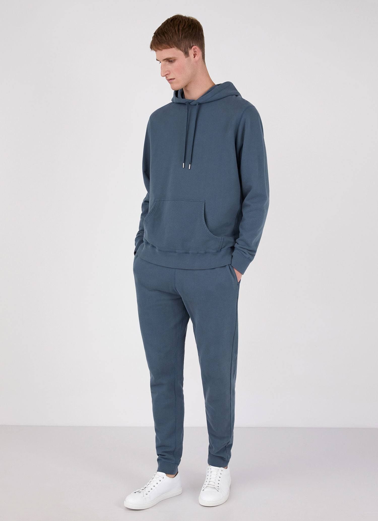 Men's Loopback Sweatpants in Dark Petrol sold by Sunspel product image thumbnail 3