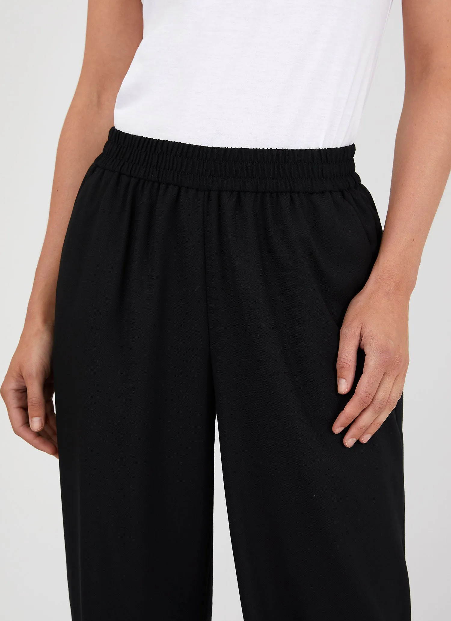 Women's Wide Leg Trouser in Black sold by Sunspel product image thumbnail 4